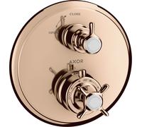 hansgrohe AXOR Thermostat Montreux encastré avec robinet d'arrêt,1 consommateur, 16800300, Couleur: Rouge poli or