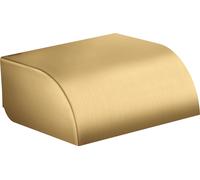 hansgrohe AXOR UNIVERSAL Circular Support de papier toilette avec couvercle, 42858250, Couleur: Optique or brossé