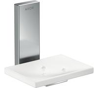 hansgrohe AXOR UNIVERSAL Porte-savon rectangulaire, métal, tablette verre, 42605830, Couleur: Nickel poli
