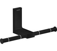 hansgrohe AXOR Universal Rectangular support papier toilette, mÃ©tal, double, 42657, Coloris: noir mat - 42657670