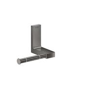hansgrohe AXOR UNIVERSAL Rectangular support papier toilette, métal, seul, 42656330, Couleur: Chrome noir poli