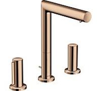 hansgrohe Axor Uno 3 trous mitigeur lavabo 45133300 projection 183mm, avec poignées zéro, tirette garniture de vidange , or rouge poli