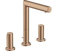 hansgrohe Axor Uno 3 trous mitigeur lavabo 45133310 projection 183mm, avec poignées zéro, tirette garniture de vidange , or rouge brossé