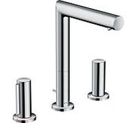 hansgrohe Axor Uno 3 trous mitigeur lavabo 45133800 projection 183mm, avec poignées zéro, tirant garniture de vidange , aspect acier inoxydable