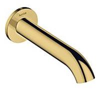 hansgrohe Axor Uno bec de baignoire 38411990 saillie 178 mm, courbé, avec rosace, montage mural, optique or poli