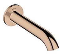 Hansgrohe Bec de bain Axor Uno 38411300 – saillie 178 mm, courbé, montage mural, or rouge poli