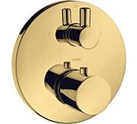 hansgrohe AXOR Uno² Thermostat AXOR Uno² encastré avec robinet d'arrߪt et inverseur, 2 consommateurs, 38720990, Couleur: Optique en or poli