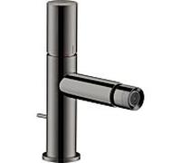 hansgrohe Axor Uno mitigeur de bidet 45200330 projection 124mm, avec poignée zéro, tirette garniture de vidange , chrome noir poli