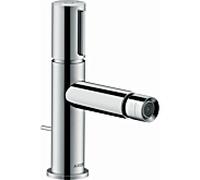 hansgrohe Axor Uno mitigeur de bidet 45210800 bec 124mm, avec tirette garniture de vidange , aspect inox