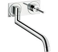 hansgrohe Axor Uno² mitigeur d'évier 38815800 à encastrer, avec bec pivotant, aspect inox