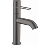 hansgrohe Axor Uno mitigeur lavabo 38026340 projection 127mm, avec poignée en arc, garniture de vidange déverrouillable, chrome noir brossé