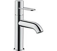 hansgrohe Axor Uno mitigeur lavabo 38026800 projection 127mm, avec poignée en arc, garniture de vidange déverrouillable, aspect acier inoxydable