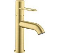 hansgrohe Axor Uno mitigeur lavabo 38026950 saillie 127mm, avec poignée en arc, garniture de vidange déverrouillable, laiton brossé