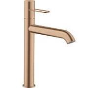 hansgrohe Axor Uno mitigeur lavabo 38032310 projection 201mm, garniture de vidange déverrouillable, avec poignée en arc, or rouge brossé