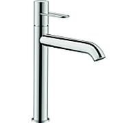 hansgrohe Axor Uno mitigeur lavabo 38032800 projection 201mm, garniture de vidange déverrouillable, avec poignée en arc, aspect acier inoxydable