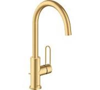 hansgrohe Axor Uno mitigeur lavabo 38036250 projection 174mm, avec poignée en arc, tirette garniture de vidange , optique or brossé