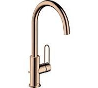 hansgrohe Axor Uno mitigeur lavabo 38036300 saillie 174mm, avec poignée en arc, tirette garniture de vidange , or rouge poli