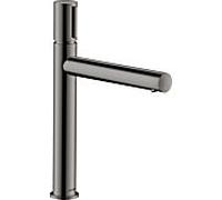 hansgrohe Axor Uno mitigeur lavabo 45013330 projection 198mm, garniture de vidange déverrouillable, chrome noir poli