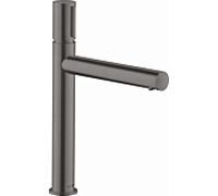 hansgrohe Axor Uno mitigeur lavabo 45013340 projection 198mm, garniture de vidange déverrouillable, chrome noir brossé