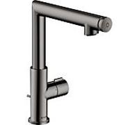 hansgrohe Axor Uno mitigeur lavabo 45016330 projection 160mm, avec tirant garniture de vidange , chrome noir poli
