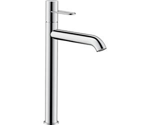 hansgrohe AXOR Uno Mitigeur monocommande de lavabo 250, béqu'ille, sans vidage escamotable, saillie 201mm, 38034330, Couleur: Chrome noir poli
