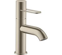 Hansgrohe Axor Uno 70 mitigeur lavabo 38021820 nickel brossé, avec poignée d'étrave, sans mitigeur lavabo écoulement