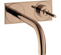 hansgrohe AXOR Uno mitigeur monocommande de lavabo encastré, plaque pour montage mural, saillie 165mm, 38112300, Couleur: Rouge poli or