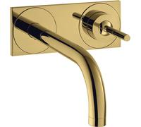 hansgrohe Axor Uno set de montage final 38115990 mitigeur lavabo encastré, poignée à goupille, plaque, saillie 225 mm, optique or poli