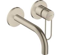 hansgrohe AXOR Uno Mitigeur monocommande de lavabo encastré, poignée, montage mural, saillie 165mm, 38121820, Couleur: Nickel brossé