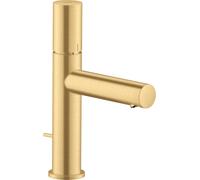 hansgrohe AXOR Uno Mitigeur monocommandé pour lavabo 110 avec poignée zéro et vidage à tirette, saillie 123mm, 45001250, Couleur: Optique or brossé