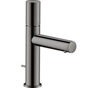 hansgrohe AXOR Uno Mitigeur monocommandé pour lavabo 110 avec poignée zéro et vidage à tirette, saillie 123mm, 45001330, Couleur: Chrome noir poli