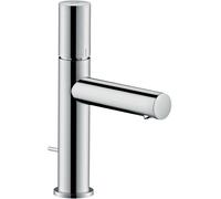 hansgrohe AXOR Uno Mitigeur monocommandé pour lavabo 110 avec poignée zéro et vidage à tirette, saillie 123mm, 45001800, Couleur: Acier inoxydable Optic