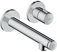 hansgrohe AXOR Uno Select Table de mixage encastrée, montage mural, saillie 158mm, 45112800, Couleur: Acier inoxydable Optic