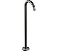 hansgrohe Axor Uno set de finition 38412330 bec de baignoire sur pied, courbé, saillie 226 mm, chrome noir poli
