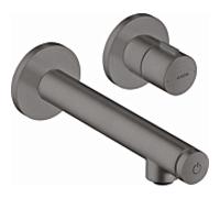 Hansgrohe Mitigeur de lavabo encastré Axor Uno 45112340 saillie 158 mm chrome noir brossé