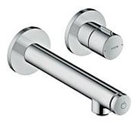 hansgrohe Axor Uno set de finition 45112800 encastré mitigeur lavabo , avec saillie 158 mm, aspect acier inoxydable