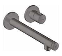 Hansgrohe AXOR Uno Select Table de mixage encastrÃ©e, montage mural, saillie 220mm, Coloris: Chrome noir brossÃ© - 45113340