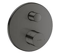 hansgrohe Axor Uno set de finition 45405340 mitigeur de bain à encastrer, avec poignée zéro, chrome noir brossé