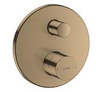 hansgrohe Axor Uno set de finition 45407140 mitigeur de bain à encastrer, poignée zéro, avec combinaison de sécurité intégrée, bronze brossé
