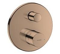 hansgrohe Axor Uno set de finition 45407300 mitigeur de bain à encastrer, poignée zéro, avec combinaison de sécurité intégrée, or rouge poli