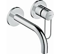 hansgrohe Axor Uno set de montage final 38121330 mitigeur lavabo encastré, poignée en arc, rosace, saillie 165 mm, chrome noir poli