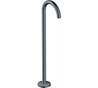 hansgrohe Axor Uno set de montage final 38412340 bec de baignoire sur pied, courbé, saillie 226 mm, chrome noir brossé