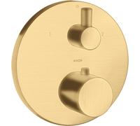 hansgrohe AXOR Uno² Thermostat AXOR Uno² encastré avec robinet d'arrߪt et inverseur, 2 consommateurs, 38720250, Couleur: Optique or brossé