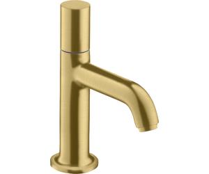 hansgrohe AXOR Uno vanne verticale, sans garniture de vidage, raccordement eau froide, saillie 100mm, 38130250, Couleur: Optique or brossé
