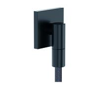 hansgrohe AXOR Wall outlet Fine Raccord mural carré, 36738340, Couleur: Chrome noir brossé