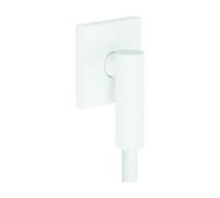 hansgrohe AXOR Wall outlet Fine Raccord mural carré, 36738700, Couleur: Blanc mat