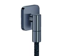 hansgrohe AXOR Wall outlet Fine raccord mural softsquare, 36739330, Couleur: Chrome noir poli