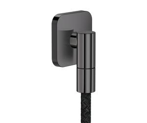 hansgrohe AXOR Wall outlet Fine raccord mural softsquare, 36739330, Couleur: Chrome noir poli