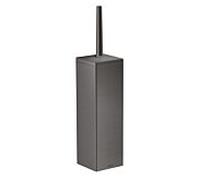 Hansgrohe AXOR Porte-brosse WC rectangulaire – montage mural, métal, chrome noir brossé 42655340