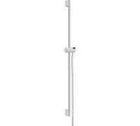 Hansgrohe Barre de douche Unica Pulsify S 90 cm, support Push, flexible Isiflex 160 cm, Blanc mat